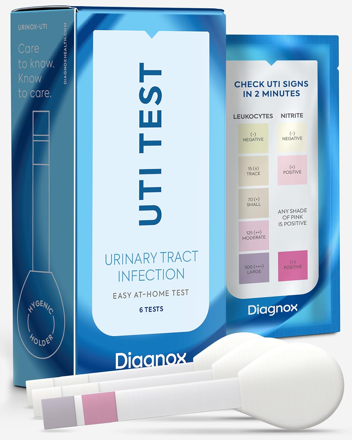 Diagnox UTI Test Strips, At-Home Urinary Tract Infection Test, 6 Count