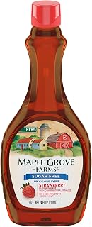 Maple Grove Farms Sugar Free Strawberry Flavored Syrup, 24 Ounce