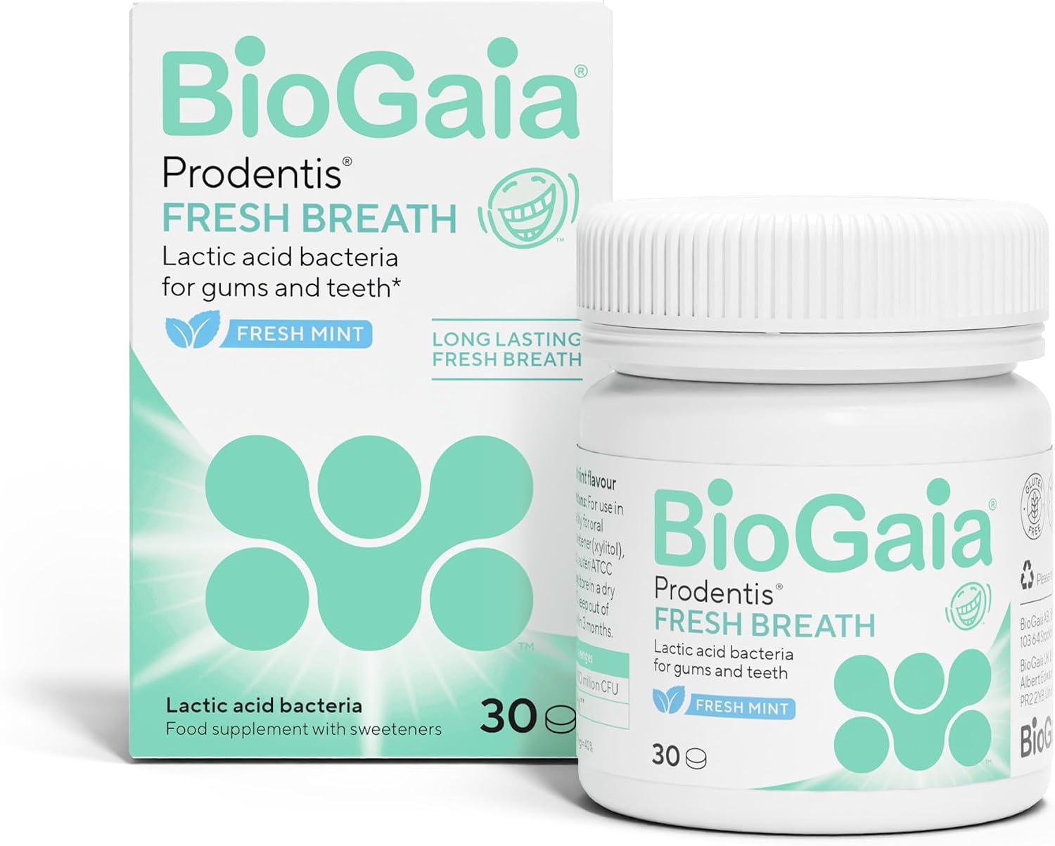 BioGaia Prodentis Oral Supplement for Gums & Teeth | 30 Lozenges | Mint