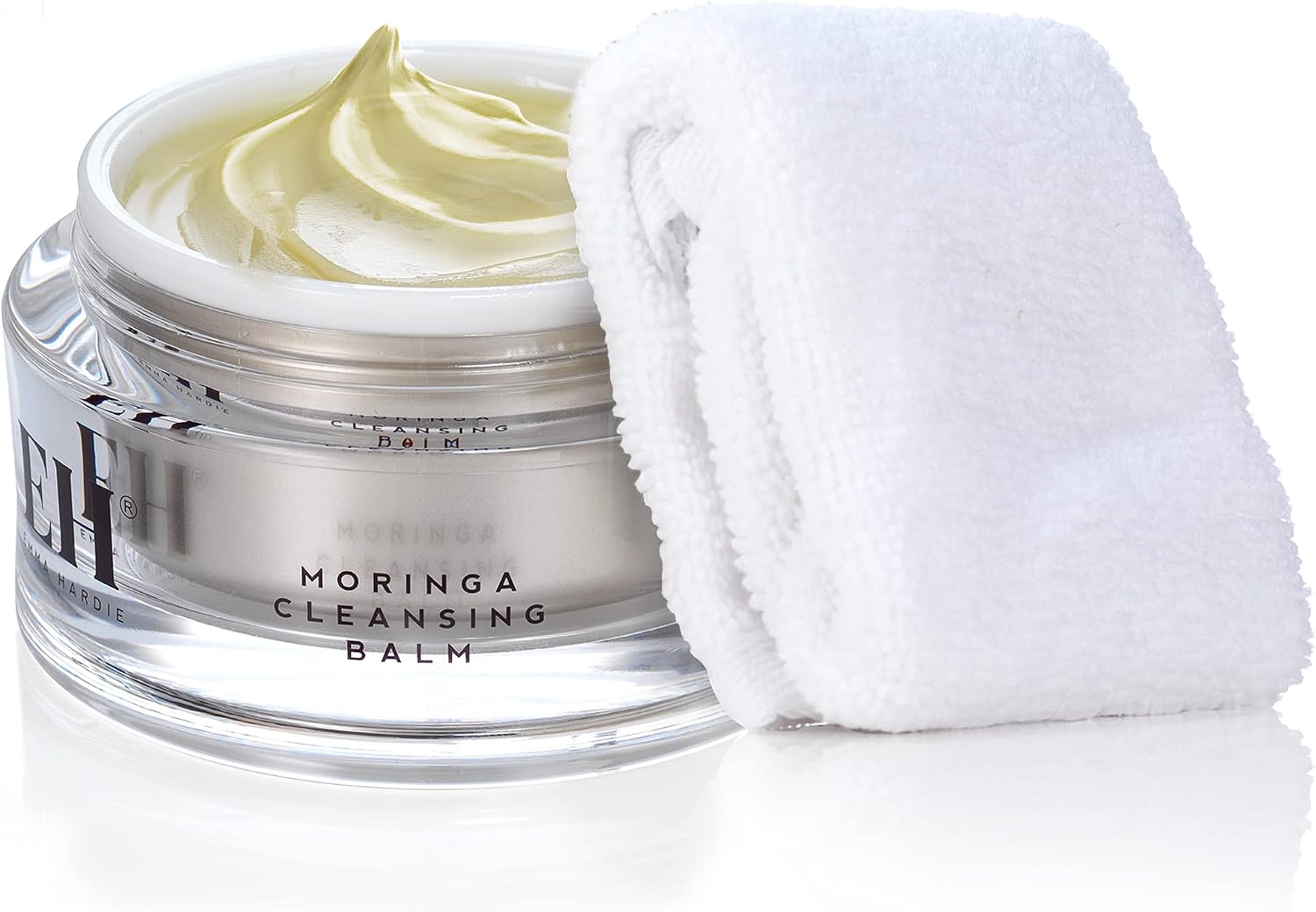 Emma Hardie 100ml Moringa Cleansing Balm with Cleansing Cloth Set, No-Rinse Formula Removes Face & Eye Make Up, Moisturizes & Hydrates the Skin, Natural & Cruelty Free, For All Skin Types