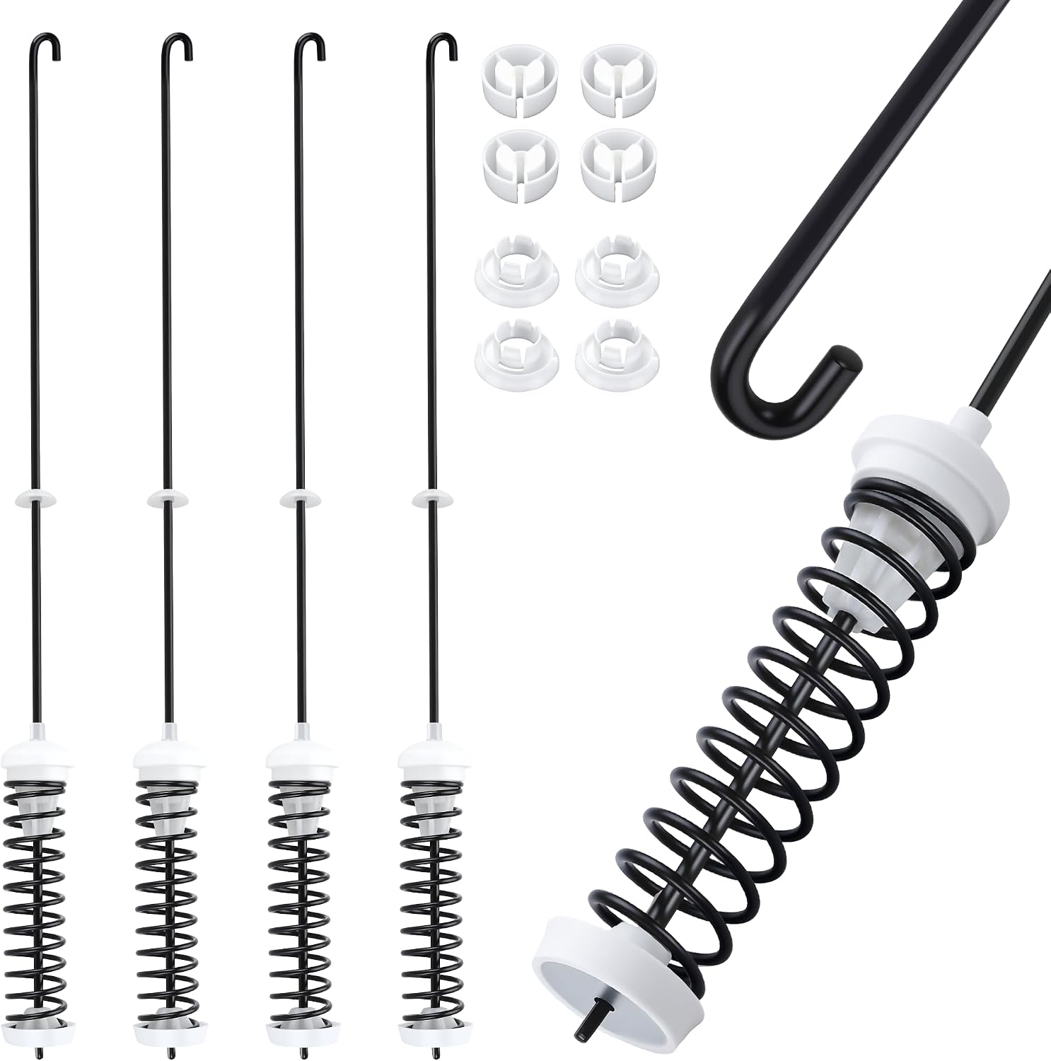 W10780045 NTW4516FW3 WTW4816FW2 WTW4800BQ1 Washer Suspension Rods Kit | for Amana Whirlpool Kenmore NTW4516FW2 NTW4605EW0 WTW4616FW0 Washer Suspension Rods | Reduces Vibration & UL Error