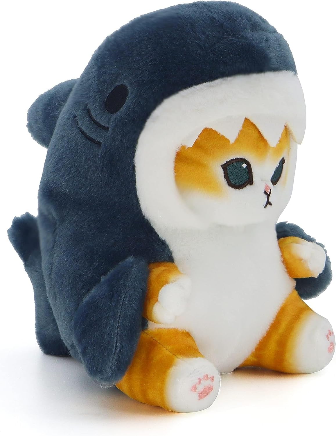 Woeau Cute Shark Cat Plush Toy - Kitten Shark Plushies Doll, Lovely Fat Shark Cat Plush Toy, Soft Stuffed Shark Kitten Plushies Doll, Shark Gifts for Birthday/New Year/Christamas,22CM