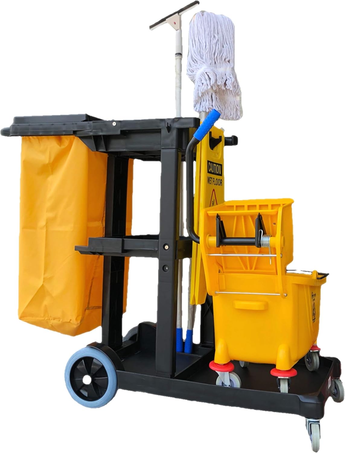Simpli-Magic 79191 Janitorial Cart, Commercial, Black