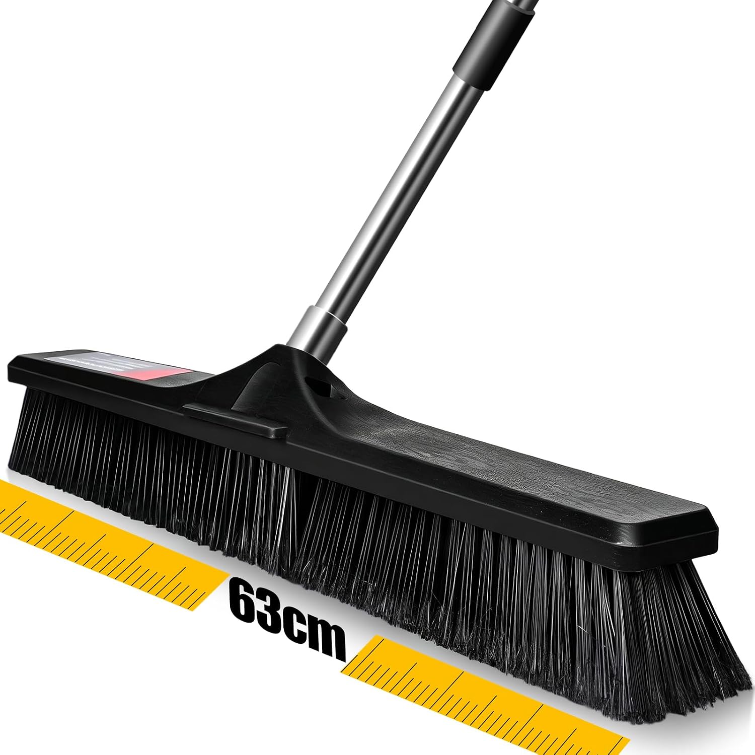 MASTERTOP Garden Broom Outdoor Heavy Duty, 24" Yard Brush with Long Handle