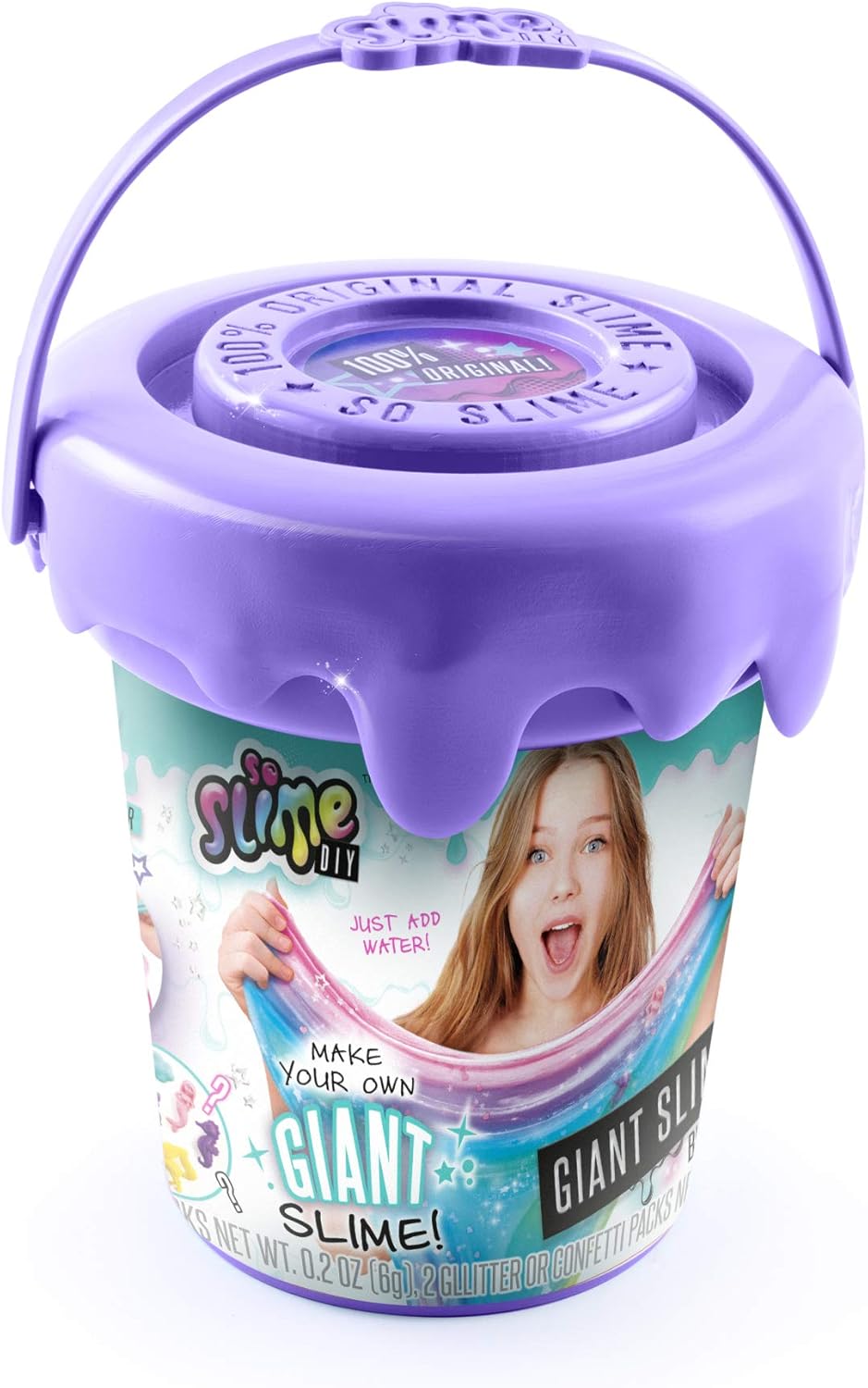 Canal Toys Super Slime Kit - DIY Giant Slime with 2 Surprise Characters, No Mess, Easy to Make, Glitter & Confetti Included