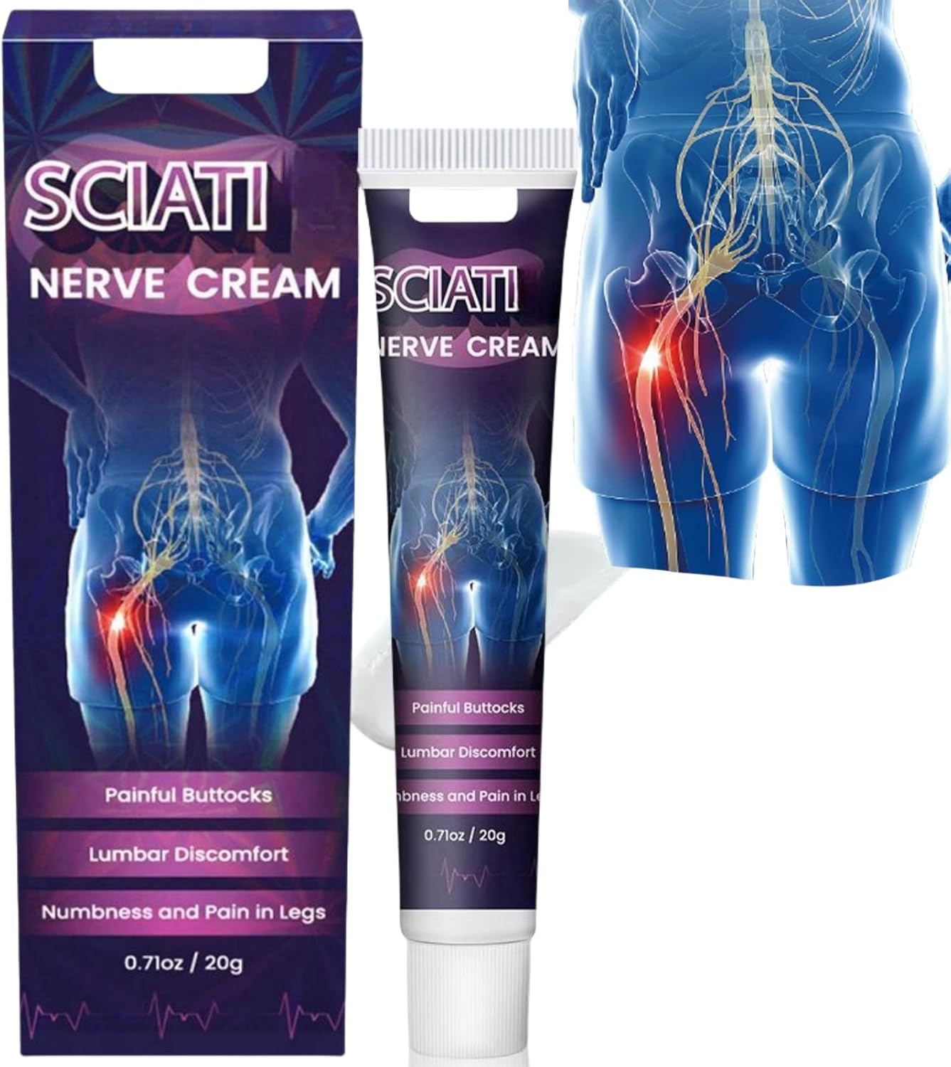 Sci/atica Pain Relief Cream,Heat Sci/ATIC Nerve Pain Relief Cream,Sci/atica Pain Relief Products,Herbal Cream for Sci/ATIC Nerve,Pain Reducing Cream,Nerve Relief Products,Heat Pads for Back Pain