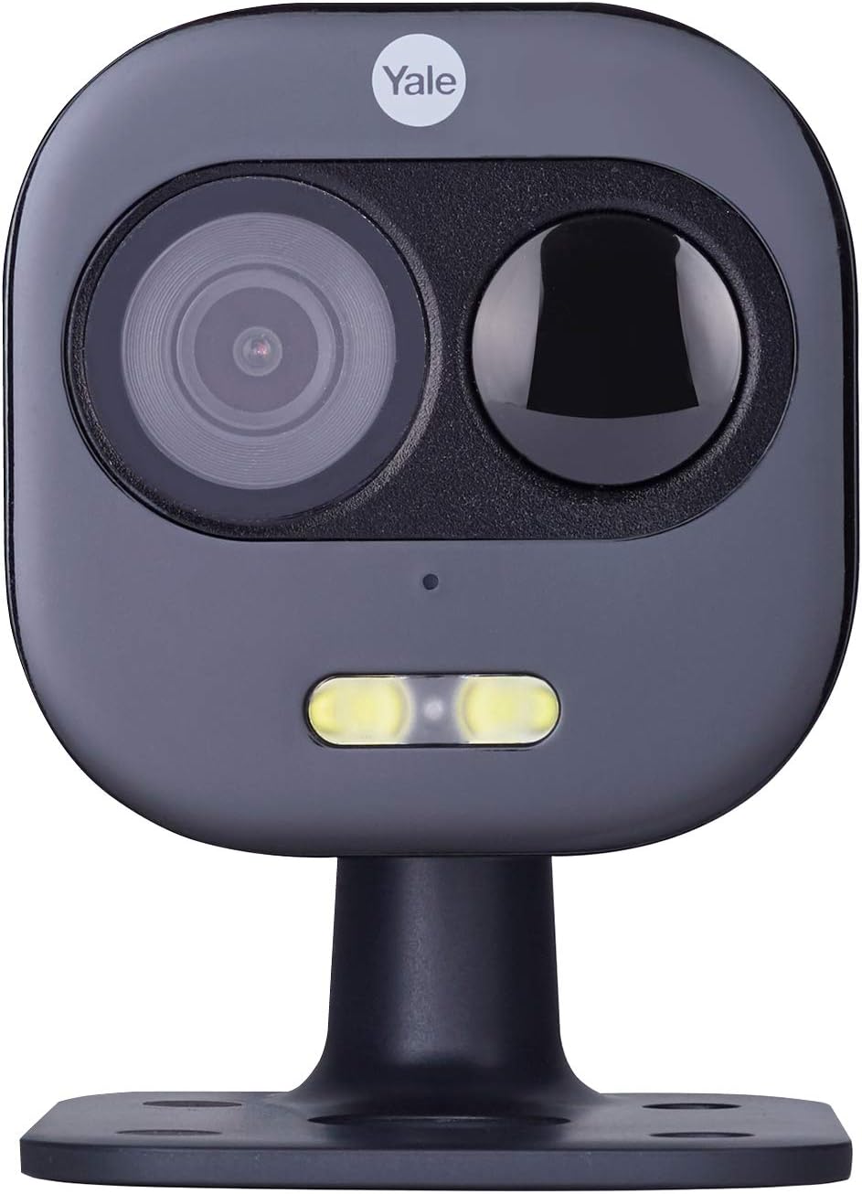 Yale SV-DAFX-B Front Door Camera - Spotlight And Siren Alarm, Motion Detector, Night Vision, Two-Way Talk, HD Live Viewing - App Controlled, Stand Indoor Use [Works With Alexa]
