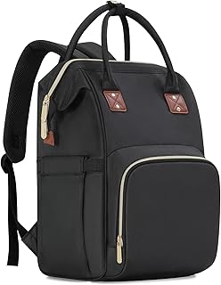 Femuar Diaper Bag Backpack Multifunction Maternity Nappy Baby Bag for Girls & Boys Large Capacity Travel Diaper Bags Dark Black