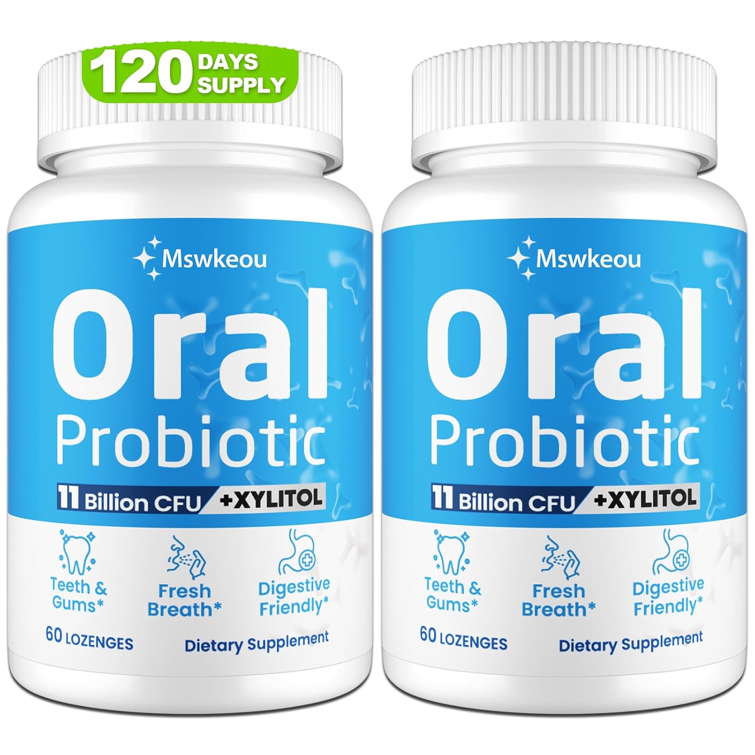 Oral Probiotics for Bad Breath Treatment for Adults, Oral Health, 2 Pack