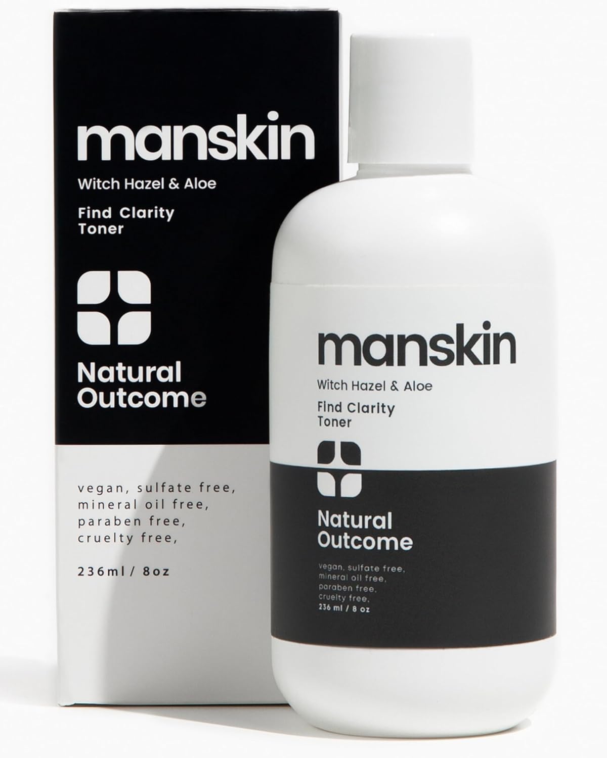 Man Skin Face Toner | Natural Daily Toner Enhances Men Facial Complexion | Pore Cleansing Facial Astringent with Witch Hazel & Aloe Vera for All Skin Types | 8 Oz