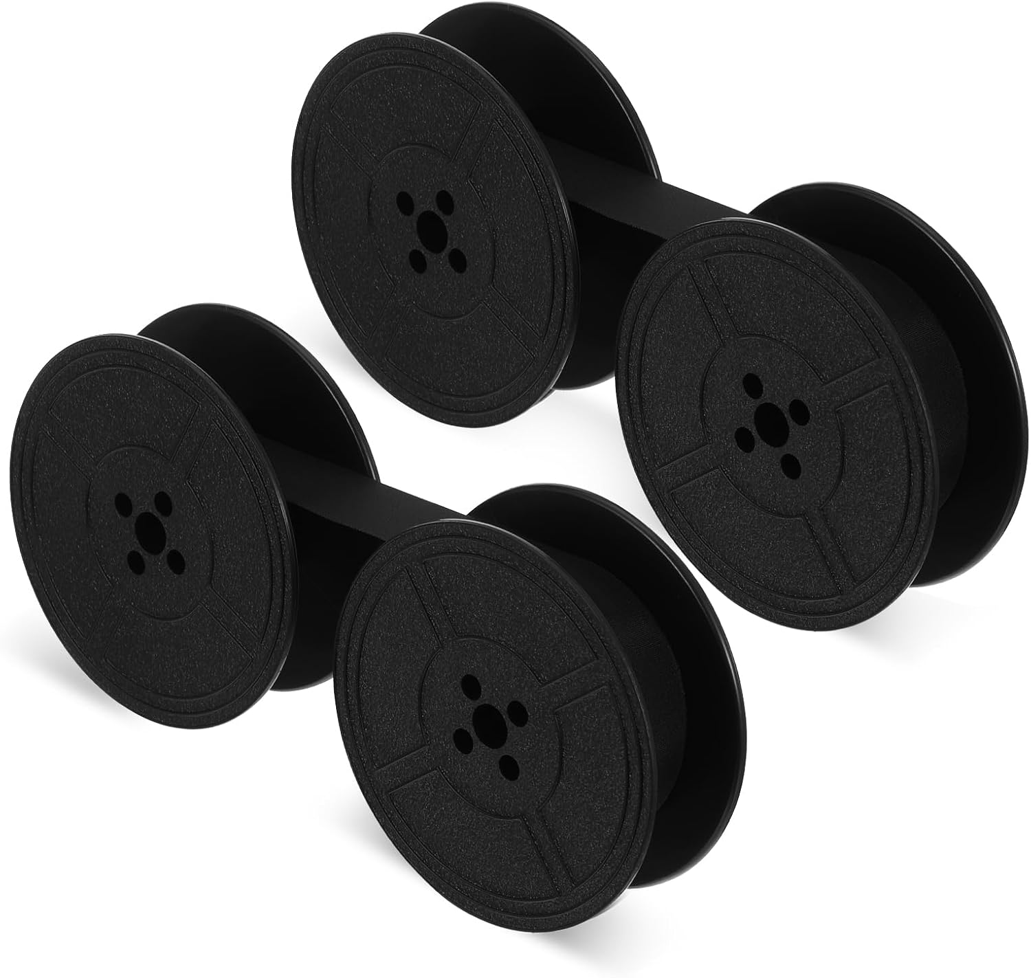 TIESOME 2 Pairs Universal Typewriter Ribbon Twin Spool Classic Vintage Typewriter Ink Ribbon Twin Spool Replacement Pack Dual Shaft Typewriter Ribbon for Most Typewriters(Black)