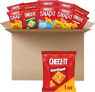 Cheez-It Cheese Crackers, Baked Snack Crackers, Lunch Snacks, Variety Pack (42 Packs)