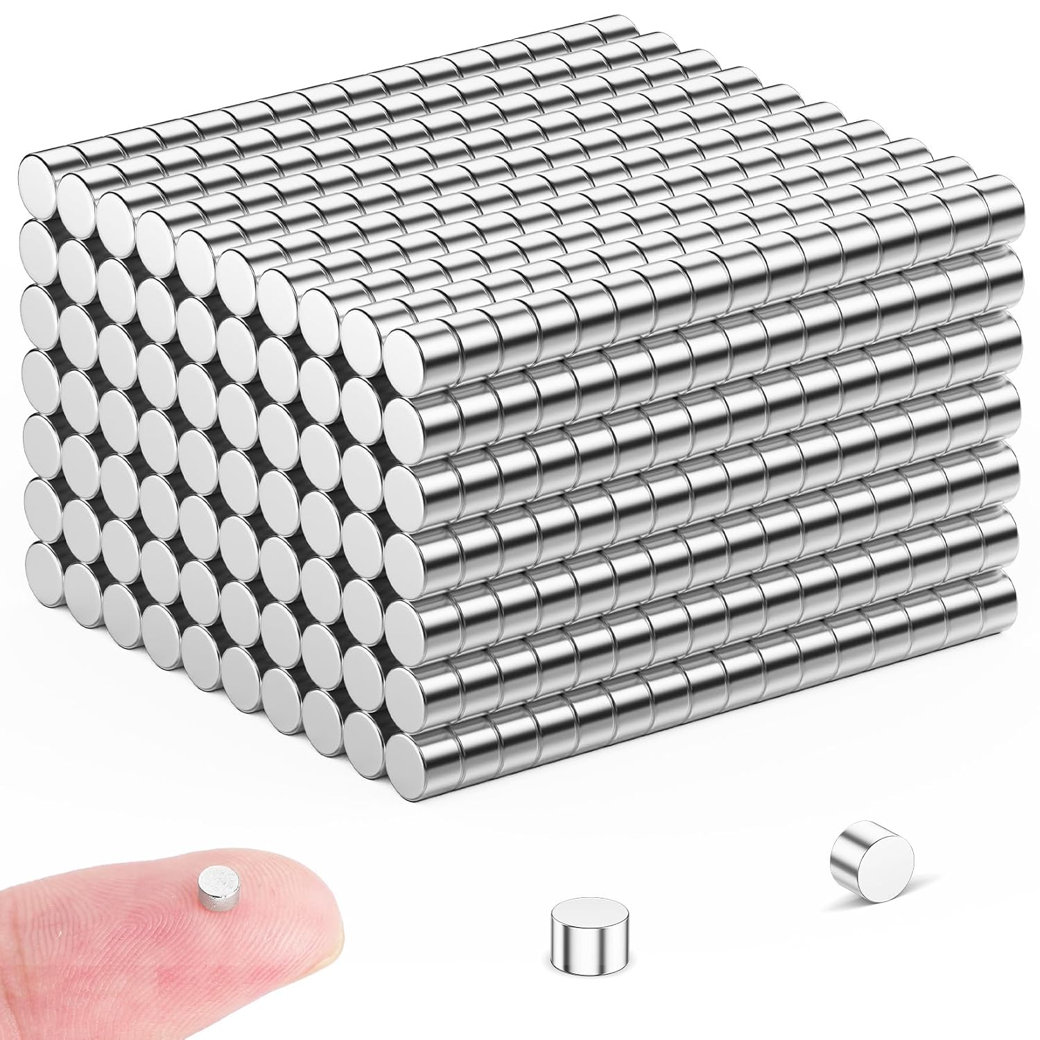 FINDMAG 50 Pcs 3 mm x 2 mm Mini Neodymium Magnets, Small Fridge Magnets, Craft Magnet, Whiteboard Magnet, Cylinder Magnetic Tiny for Whiteboard, Magnetic for Crafts, Photos, Tools, Arts, Hobbies, DIY