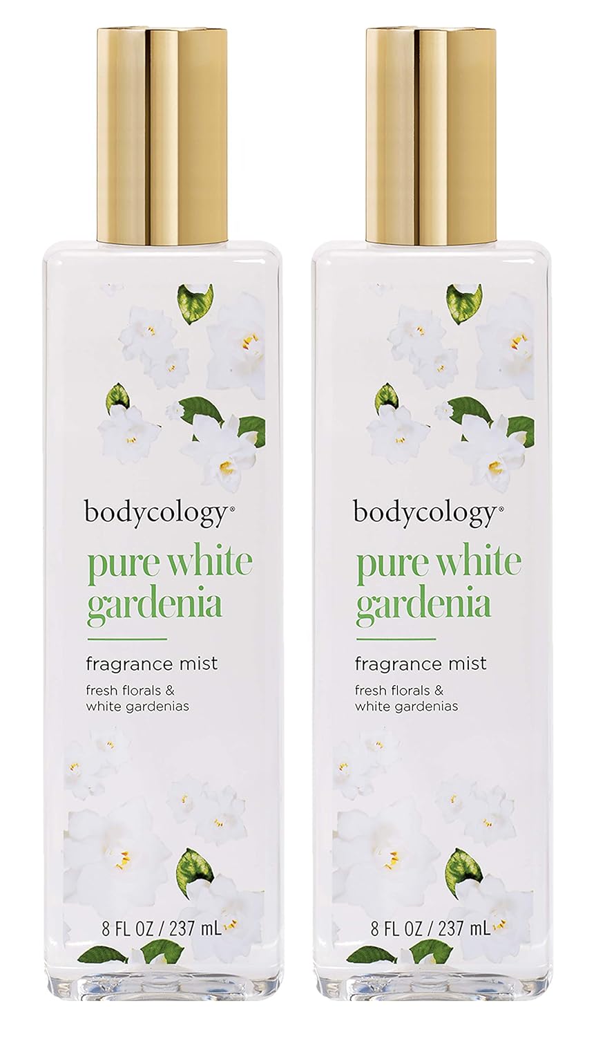 Bodycology Pure White Gardenia 8 fl.oz. Fragrance Mist Spray For Women (Pack of 2) Bodycology