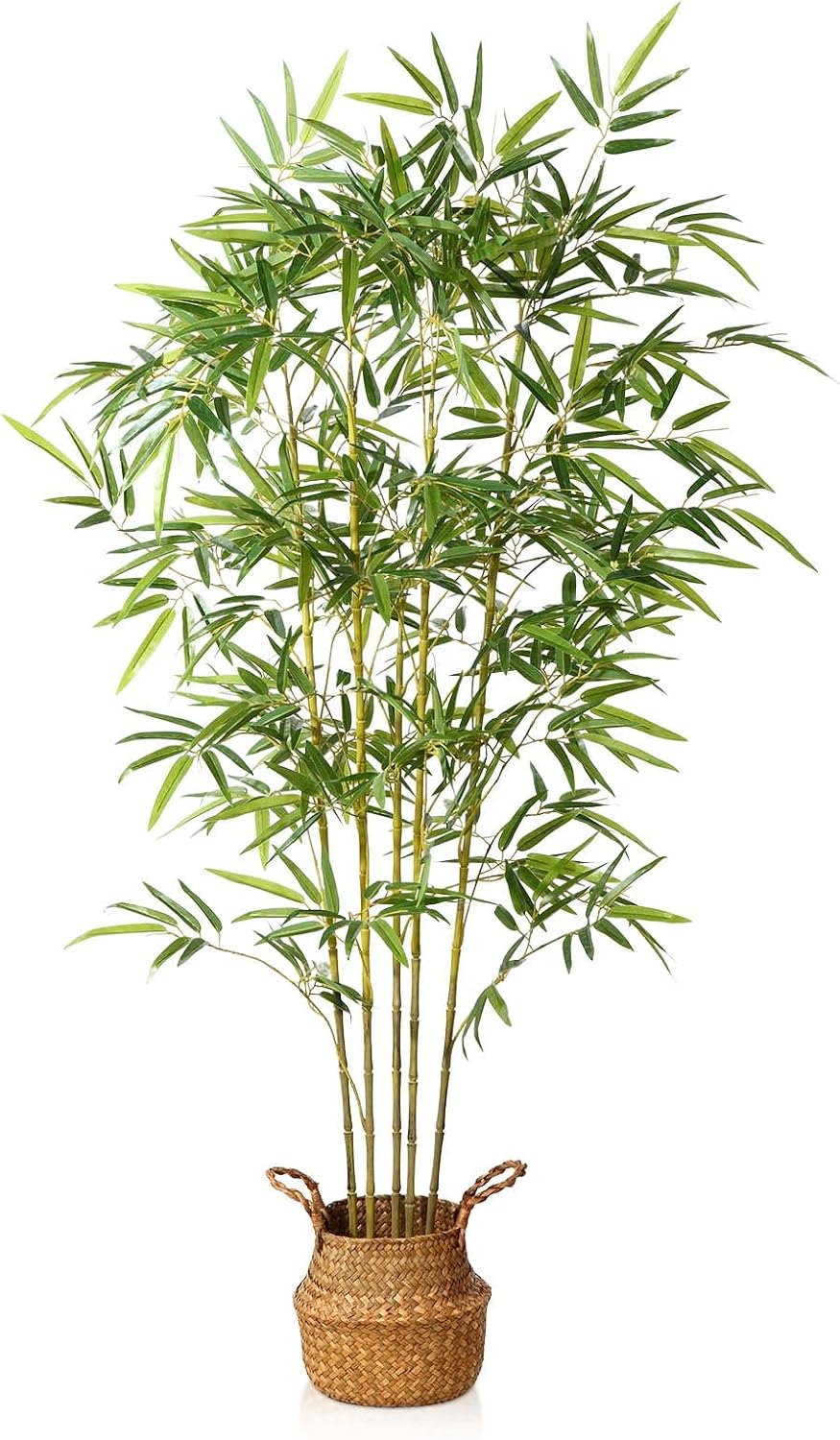 Kazeila Artificial Bamboo Tree Artificial Plants Tall Outdoor 160cm Fake PLants in Pot Large Artificial Plants Indoor for Home Office Garden Decoration(1Pack),Green