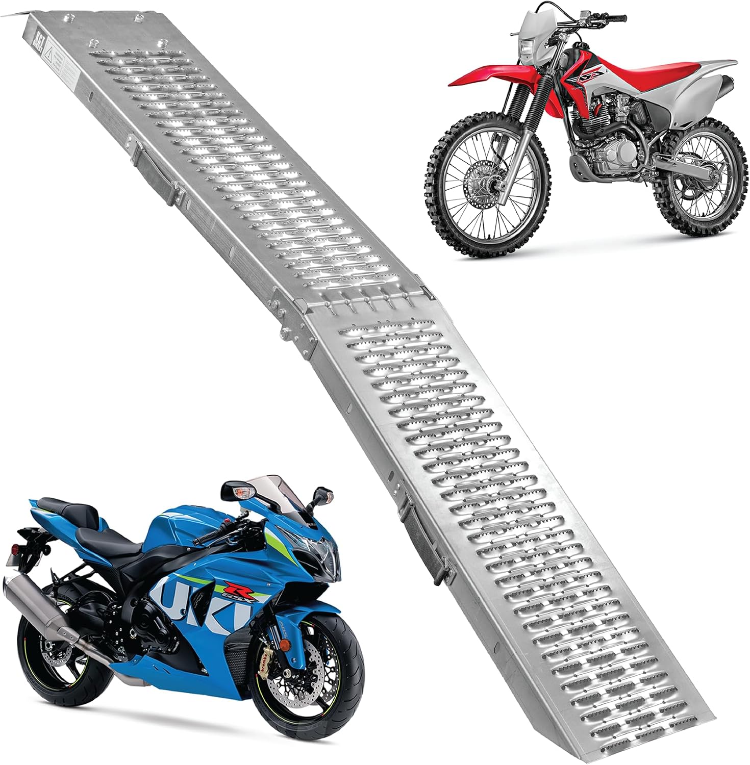KCT Vehicle Loading Ramp Heavy Duty 200kg Capacity Folding Motorcycle Bike Access