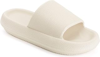 Joomra Pillow Slippers for Women and Men Non Slip Quick Drying Shower Slides Bathroom Sandals | Ultra Cushion | Thick Sole