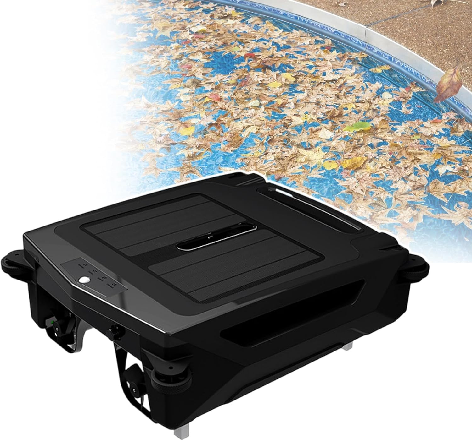 HCAUYNN Solar Rechargeable Dual-Mode Pool Cleaning Robot, Cordless Robot Pool Cleaner,Automatic Pool Vacuum,For Above Ground Pool