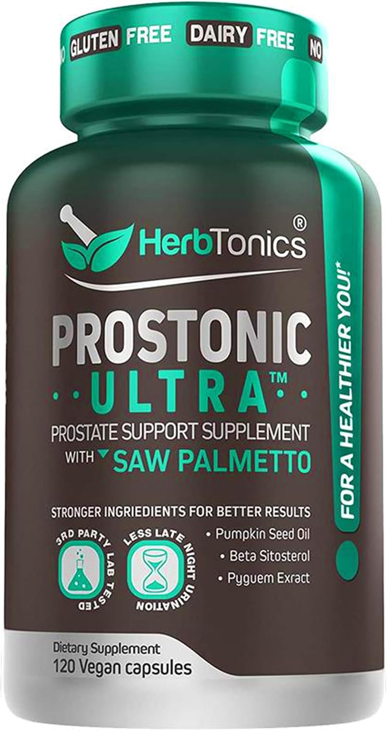 Dual Prostate & Hair Support for Men – Saw Palmetto, Beta-Sitosterol, Pumpkin Seed – Promotes Urinary Health & Natural DHT Blocking – 120 Capsules