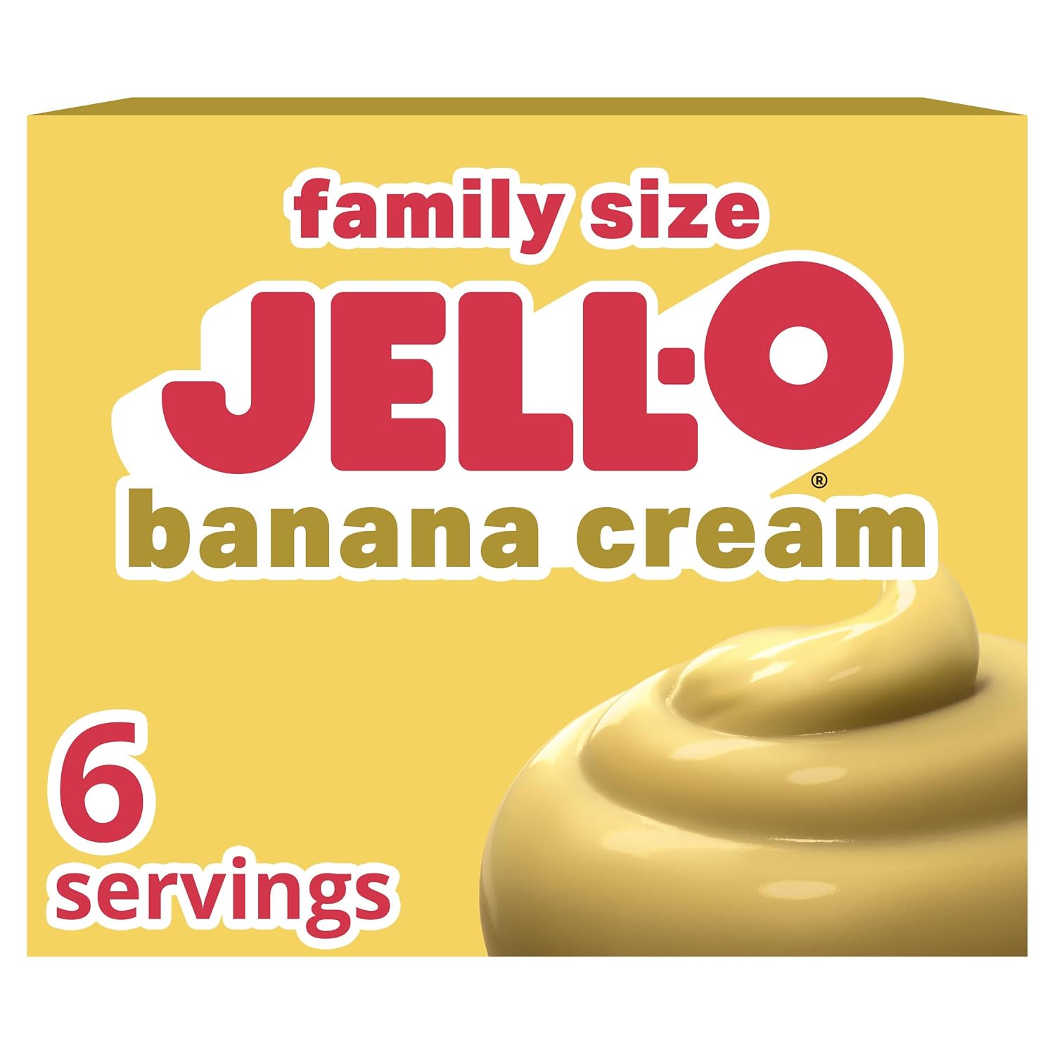 Jell-O Instant Pudding & Pie Filling, Family Size, Banana Cream, 5.1 oz | Sweet Treat, Just Mix with Cold Milk & Set in 5 Minutes, Individually Sealed Pouch