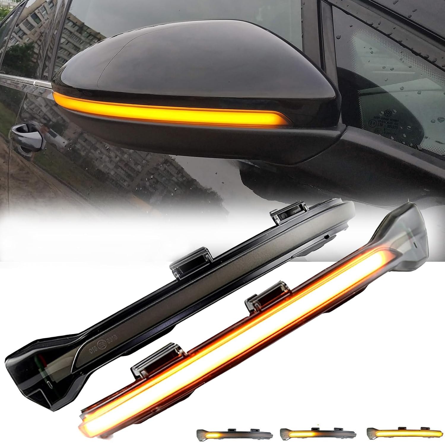 dunxunn 2Pcs Dynamic LED Side Mirror Turn Signal Light Compatible with VW Volkswagen Golf 7 Jetta MK7 VII GTI R MK7 Golf 7.5, Car Wing Mirror Blinker Indicator Light