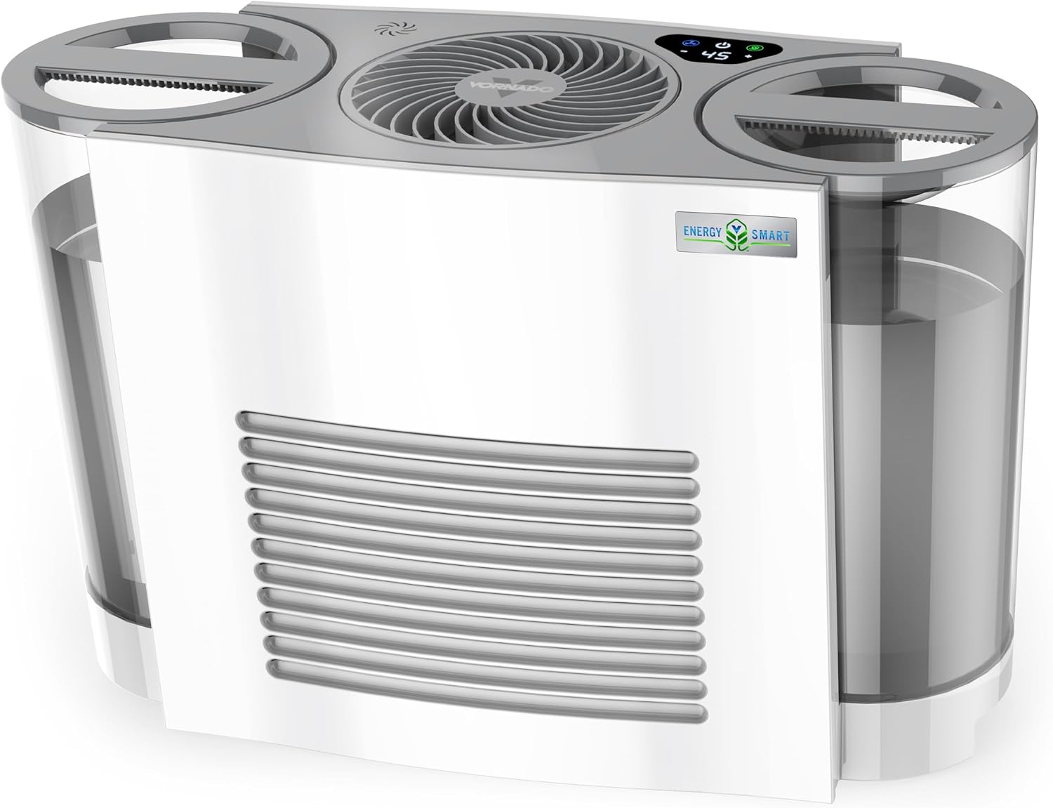 Vornado EVDC500 Energy Smart Evaporative Humidifier with 2 Gallon Dual Tank Capacity, LED Display, Automatic Shut-off, Electronic Humidistat, 4 Fan Speeds for Large Rooms up to 1000 sq ft