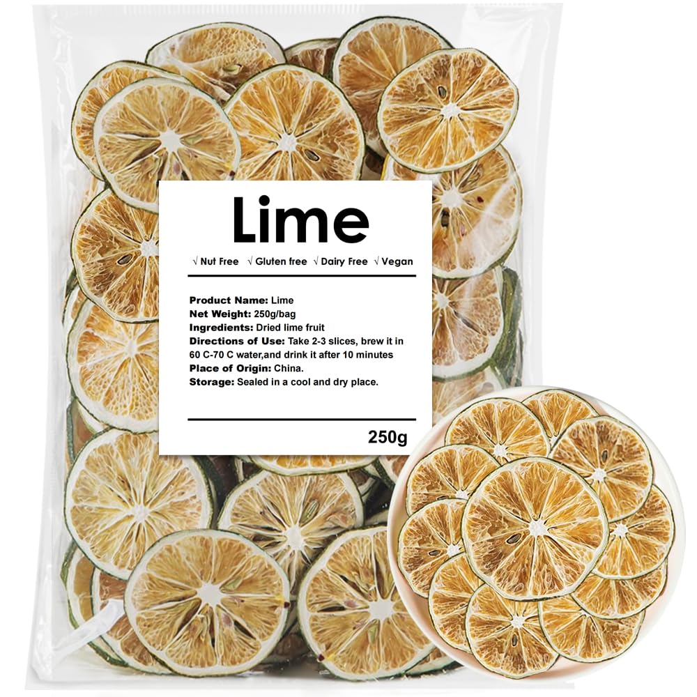 YiLing 8.8oz/250g Dehydrated Dry Lime Slices for Cocktails