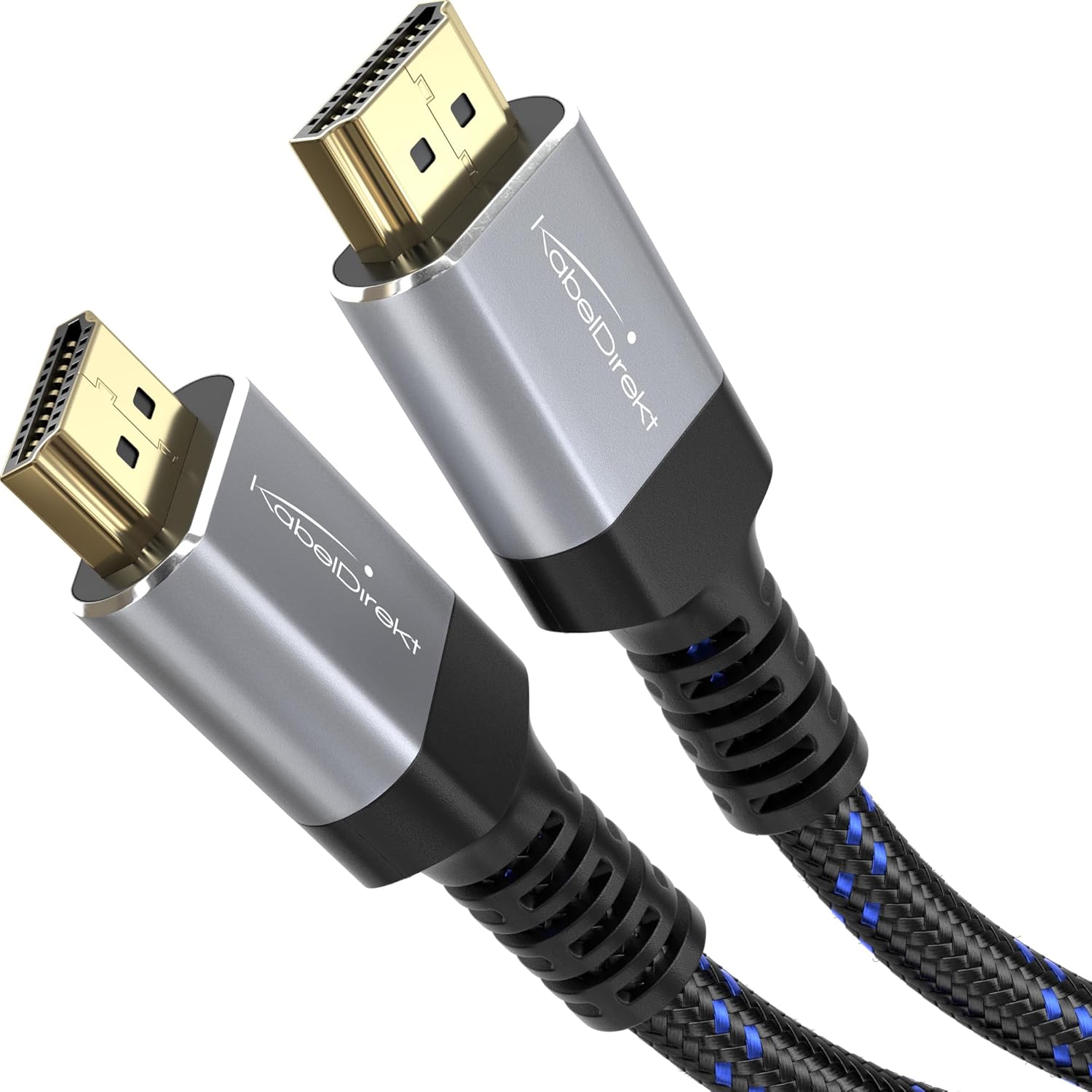 HDMI Cable 4K – 15m – with A.I.S Shielding – Designed in Germany (supports all devices like PS5, Xbox, Switch – 4K@60Hz, High Speed lead with Ethernet, Nylon braided) – by CableDirect