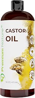 Castor Oil Pure Carrier Oil - Cold Pressed Castor Oil for Essential Oils Mixing Natural Skin Moisturizer Body & Face, Eyelash Caster Oil, Eyelashes Eyebrows Lash & Hair Growth Serum, 16 oz