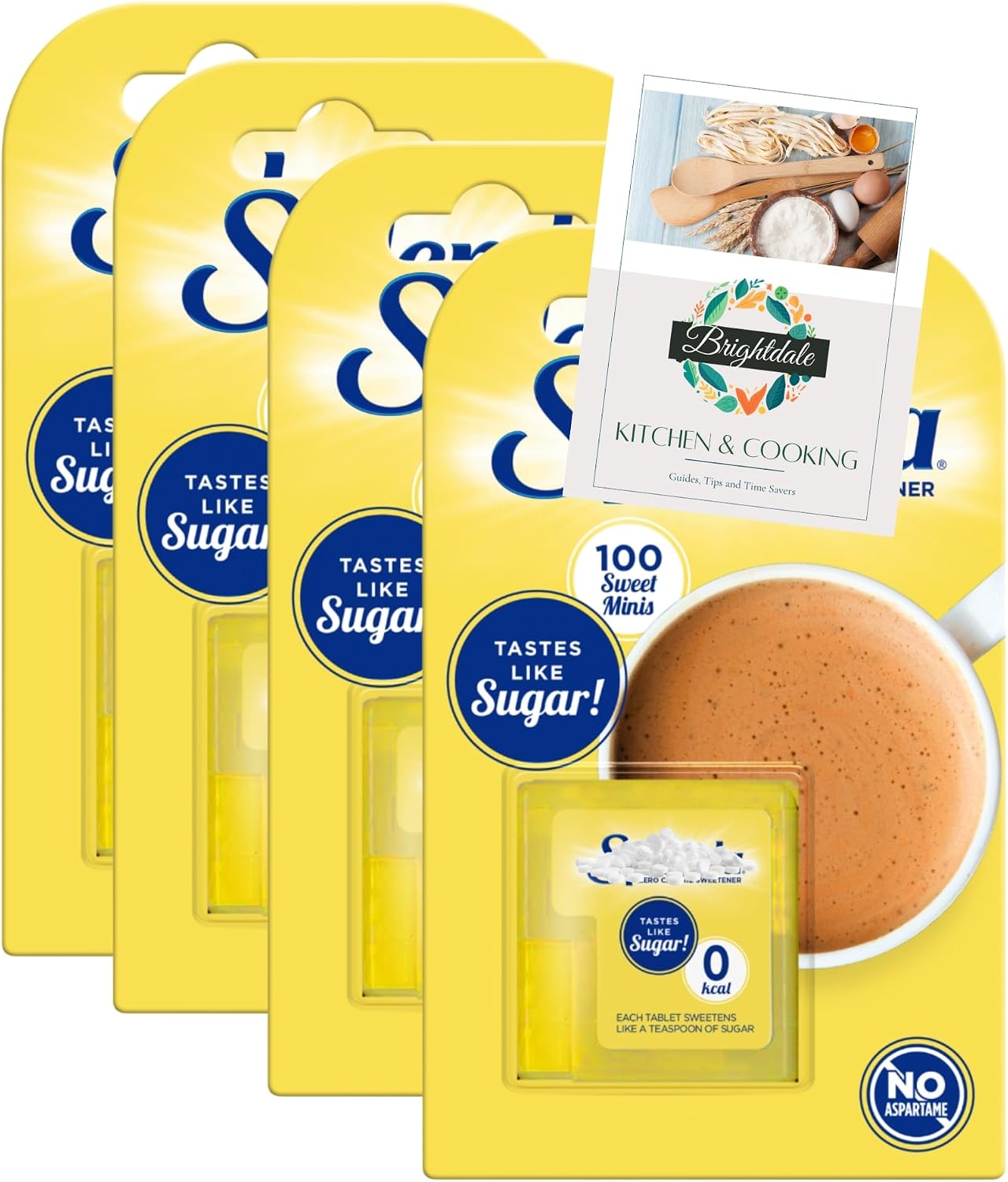 Sweetener Bundle with Sweet Mini 100 count 4 Pack + Brightdale Kitchen Booklet