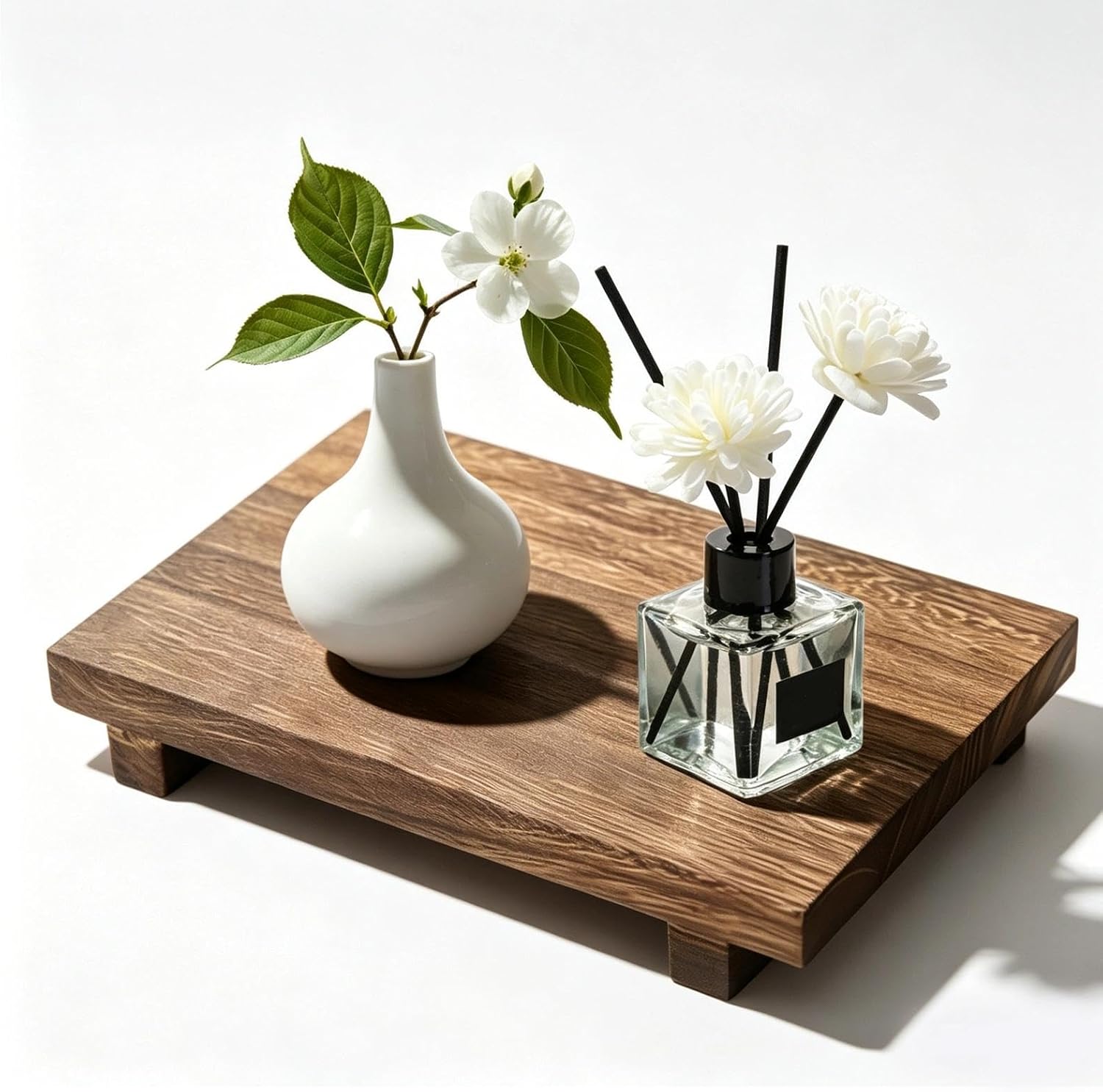 Wooden Display Stand, 23x15x3.8CM Decorative Wooden Trays For Home
