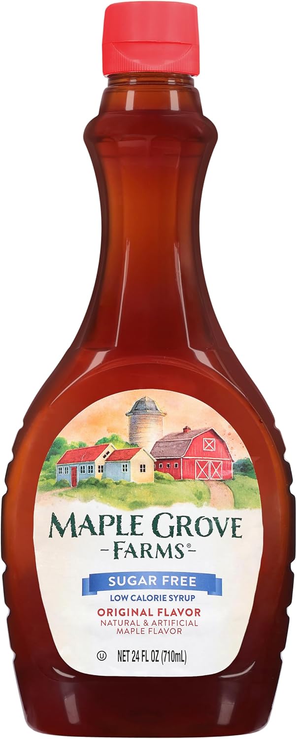 Maple Grove Farms, Sugar Free Maple Flavoured Syrup - Guilt Free Waffle Syrup - Great On Pancakes, 710ml