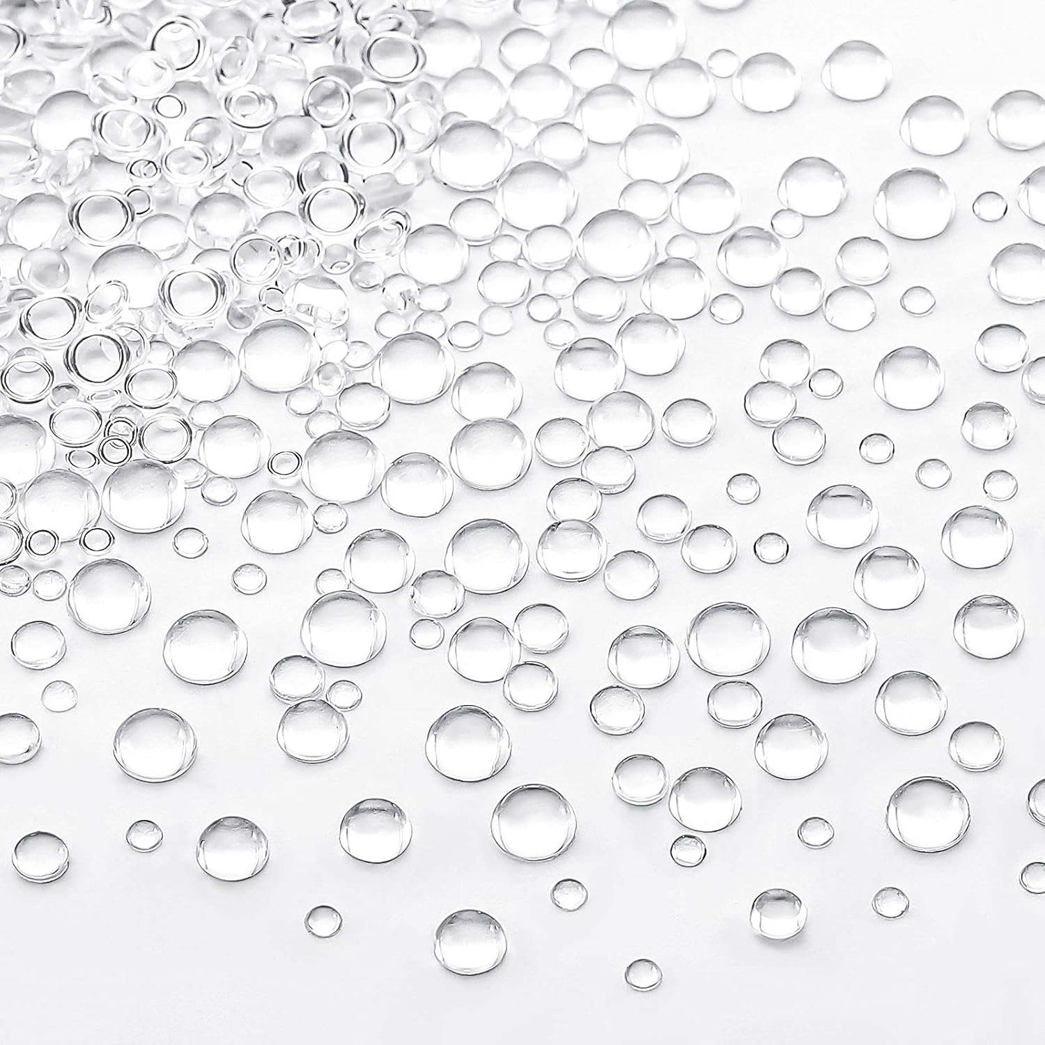 1400 Pieces Dewdrop Water Droplets Embellishments Dewdrop Simulation Round Waterdrop Resin Beads for DIY Scrapbooking Crafts Cell Phone Case Card Making(Clear)