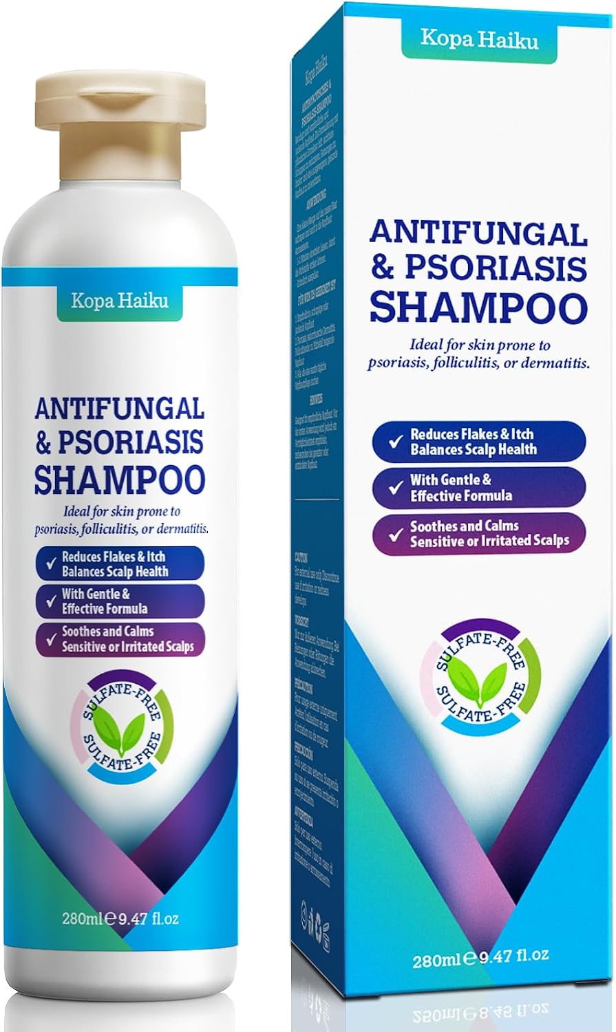 Seborrheic Dermatitis & Psoriasis Scalp Shampoo: Folliculitis Shampoo, Anti-Dandruff Shampoo for Itchy, Redness-Prone Scalp, with Salicylic Acid, Sulfate-Free