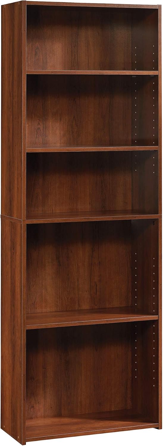 Sauder Beginnings 5-Shelf Bookcase /Book shelf, Brook Cherry Finish