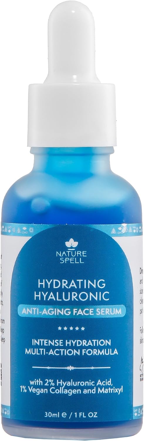 Nature Spell Hyaluronic Acid Serum, Hydrates & Nourishes Face, For All Skin Types, Vegan & Cruelty-Free, 30ml