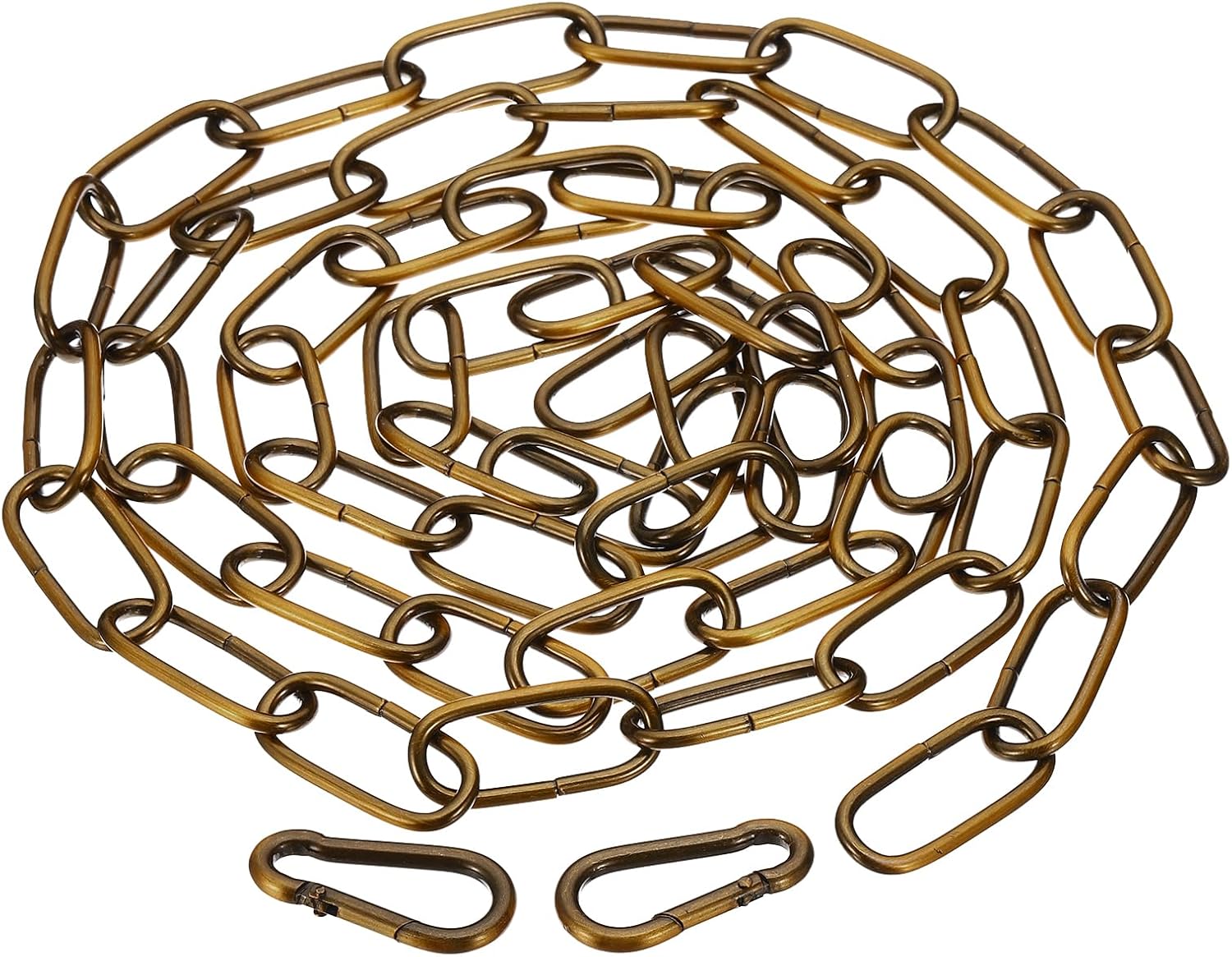 PATIKIL 6 Feet Gold Bronze Finish Lighting Hanging Chain, Metal Looping Chain for Hanging Plant Pendant Chandelier Light Fixture