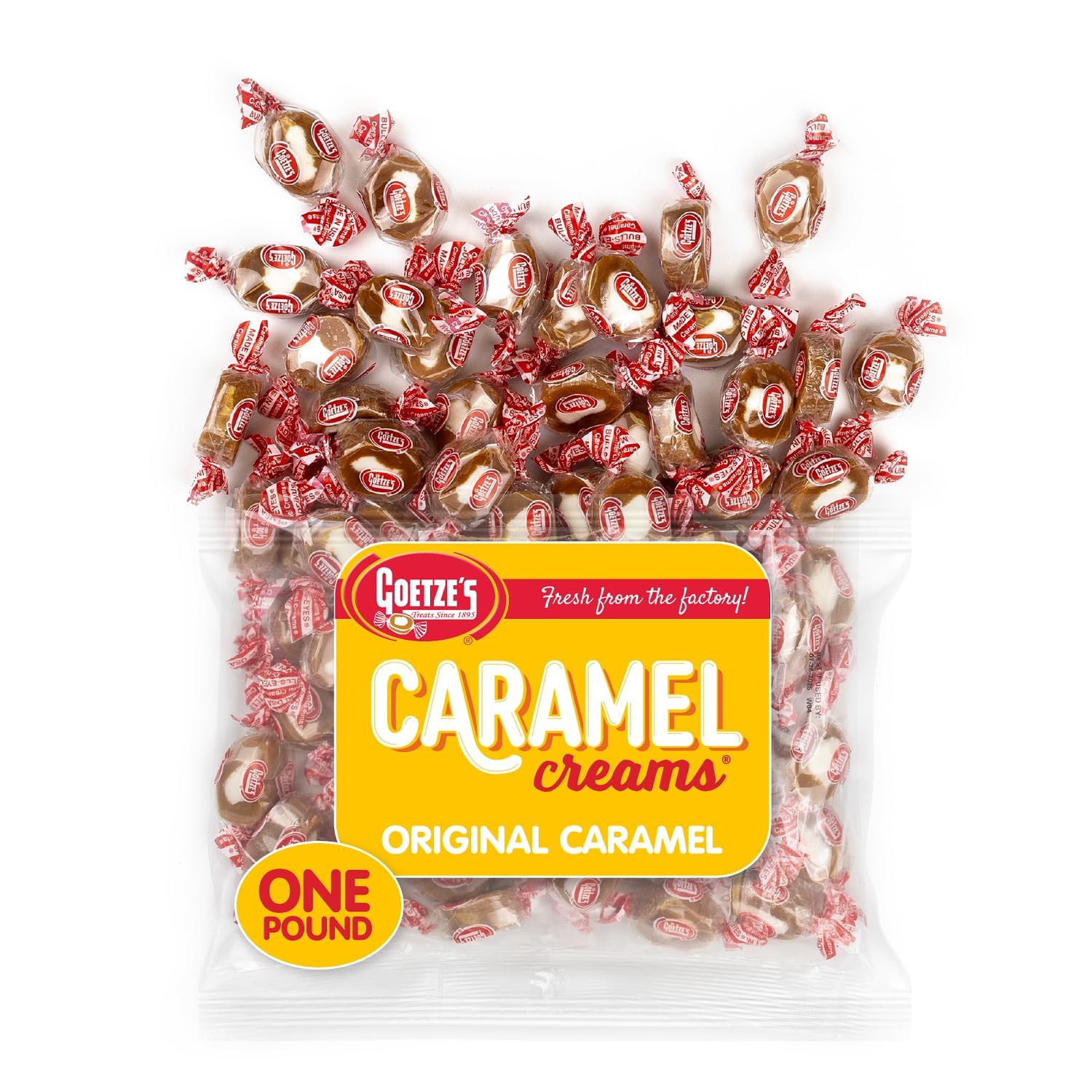 Goetze's Candy Classic Vanilla Caramel Creams, 1 lb Bag