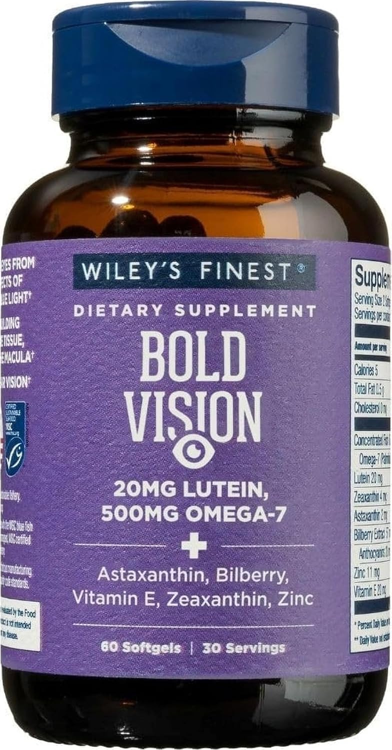 Wiley's Finest Wild Alaskan Fish Oil Bold Vision, 60 Softgels