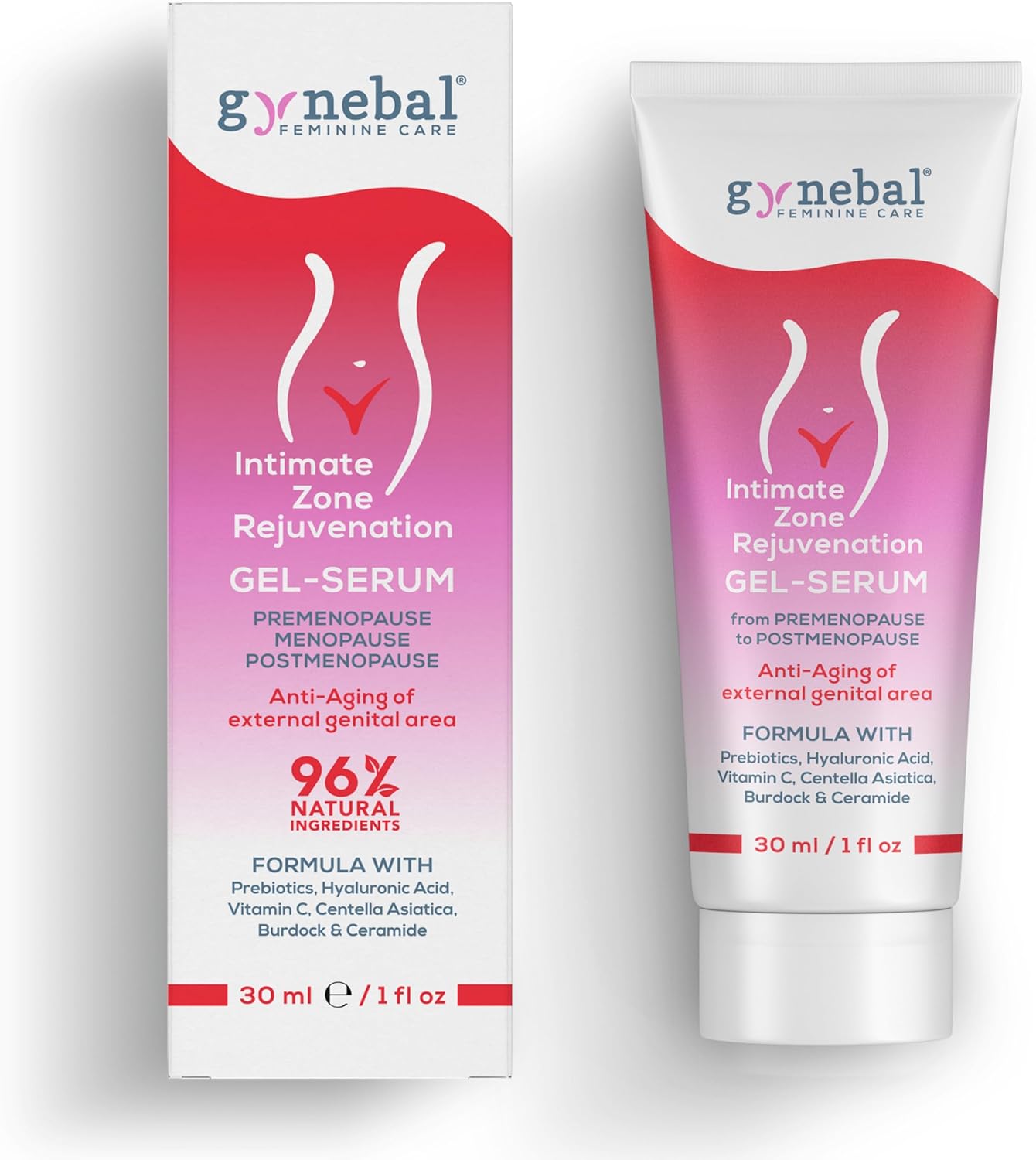 GYNEBAL Intimate Antiaging Serum for Relief VULVAR Dryness 30 ml - External Vaginal moisturiser Gel for Ladies in Menopause - Estrogen Free - 100% Non hormonal Treatment