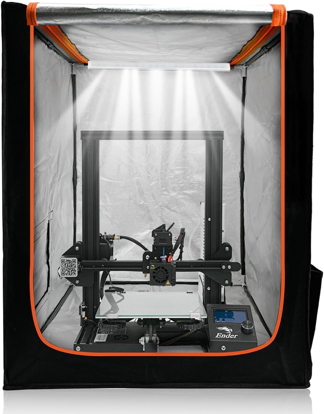 3D Printer Enclosure with LED Lighting, Fireproof Dustproof Tent Constant Temperature Protective Cover for Creality Ender 3 V3 SE/KE/Ender 3/Ender 3 Pro/Ender 3V2/Ender 3S1/Neo/Anycubic Elegoo, Medium