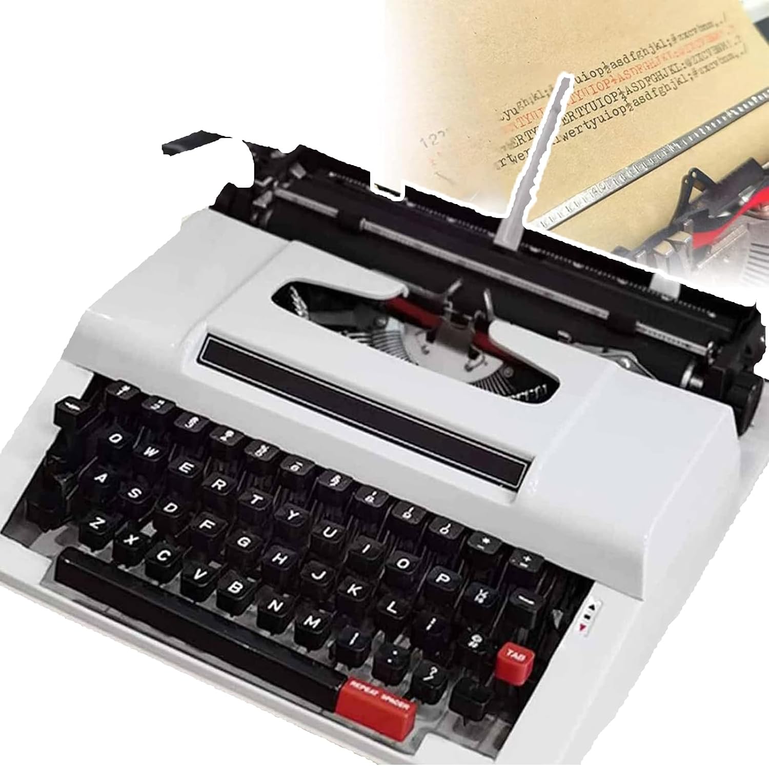 Traditional Typewriter(Able to Type), Retro Style Manual Typewriter, Classic Word Processor, Perfect for Writing Novels Anywhere,for Adventurous Writers In The Jungle,A