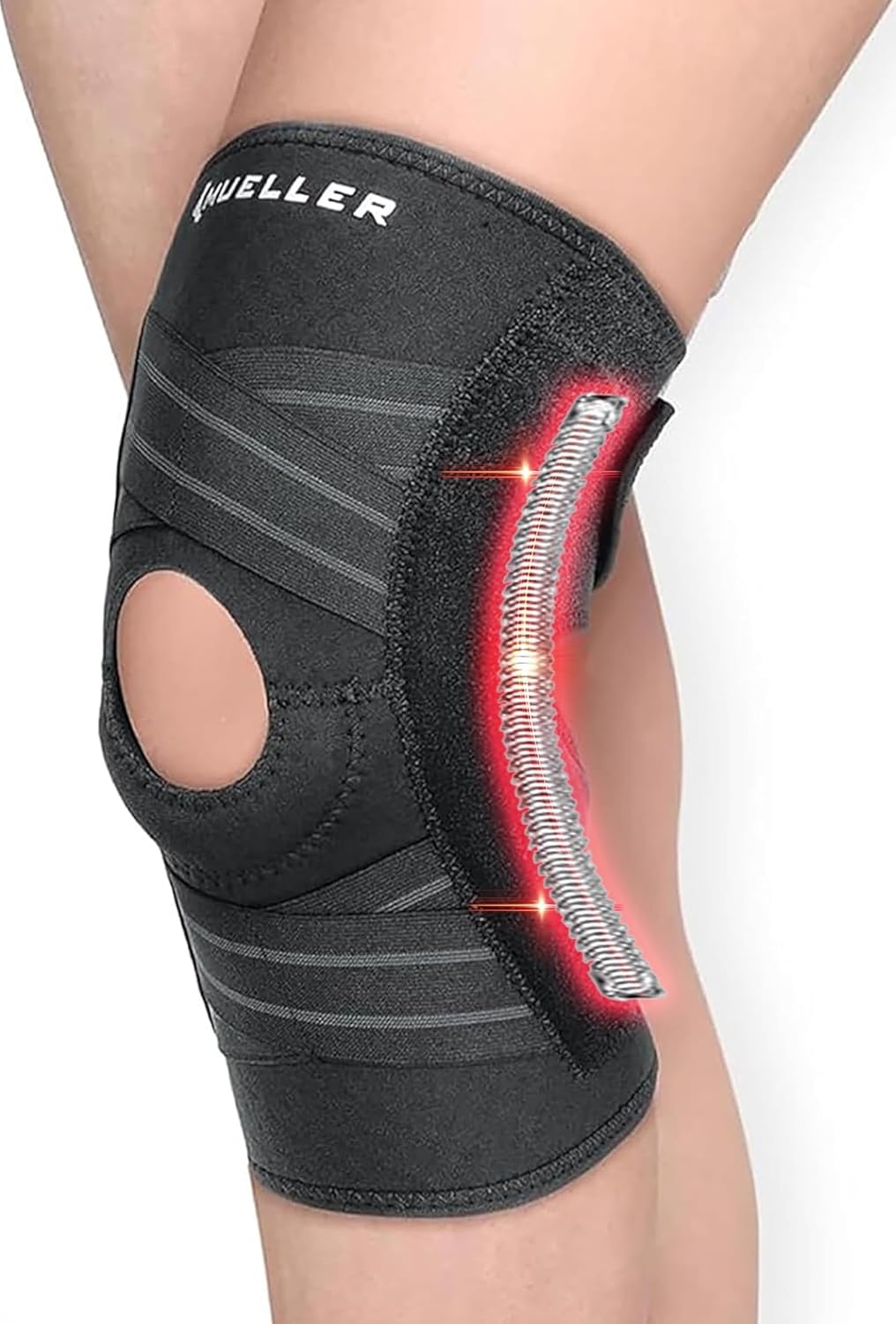 MUELLER Sports Medicine Adjustable Knee Brace, Knee Support for Arthritis Pain, Knee Sprains, ACL, MCL Joint Instability & Injury Recovery, Compression Stabilizer for Walking, Running, Sports & Daily Activities, One Size Fits Most
