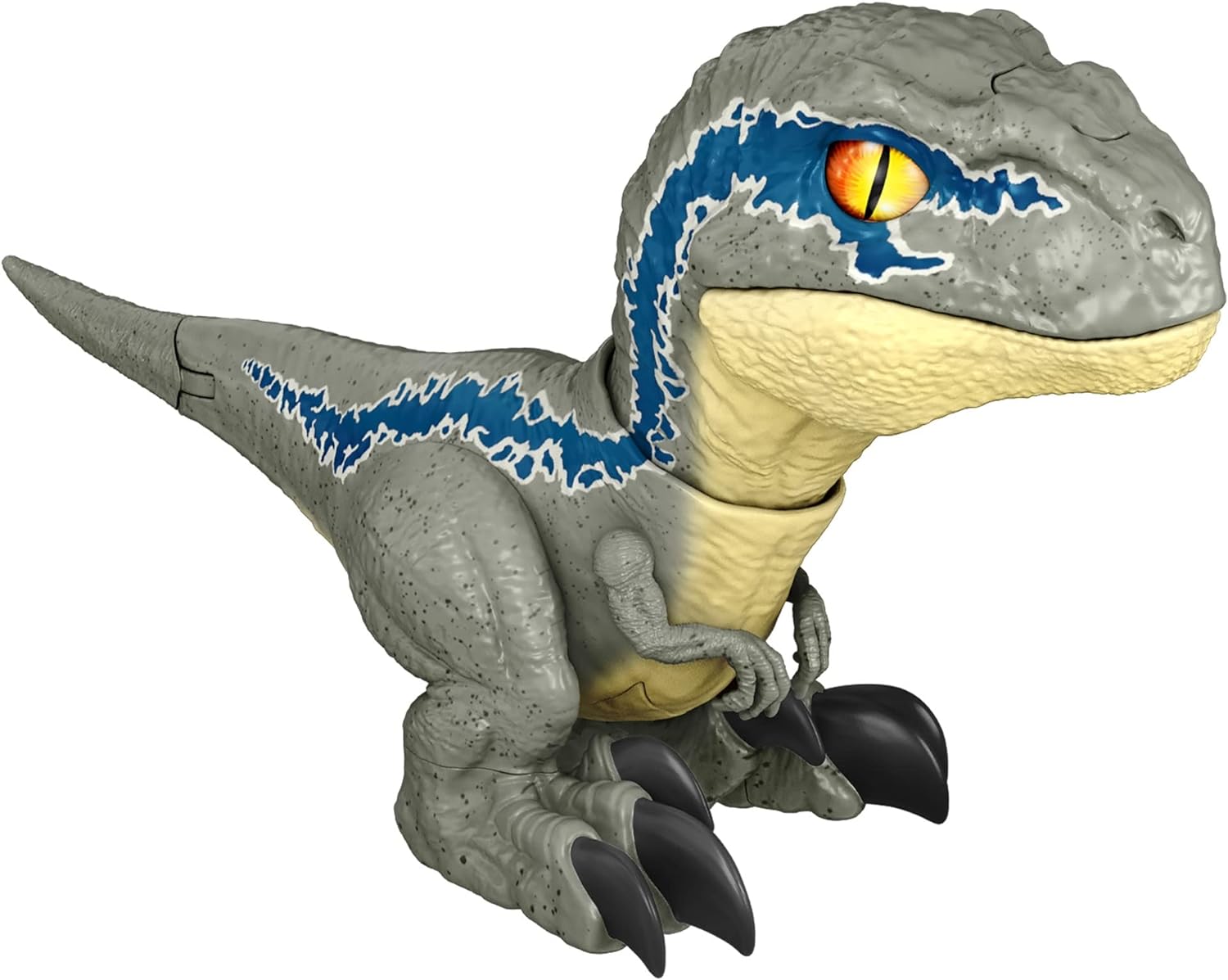 Jurassic World Dominion Uncaged Rowdy Roars Velociraptor Beta Dinosaur Action Figure, Toy Gift with Interactive Motion and Sound Touch Response​