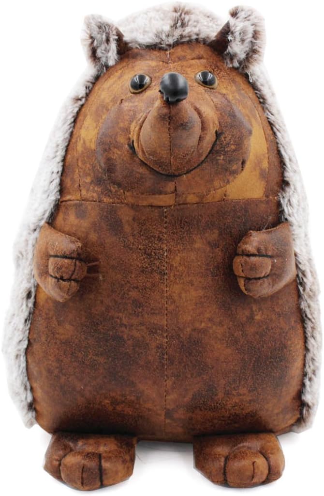 Lesser & Pavey LP40959 Faux Leather Hedgehog Doorstop, Brown, one size
