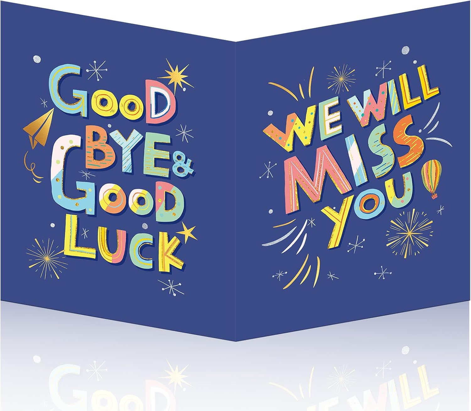 We Will Miss You Card, Farewell Party Decorations, Jumbo Farewell Greeting Card, Large Going Away Card for Colleague, Retirement, Going Away Gift for Coworker Men Women13.8 x 21.6 Inch (WITH