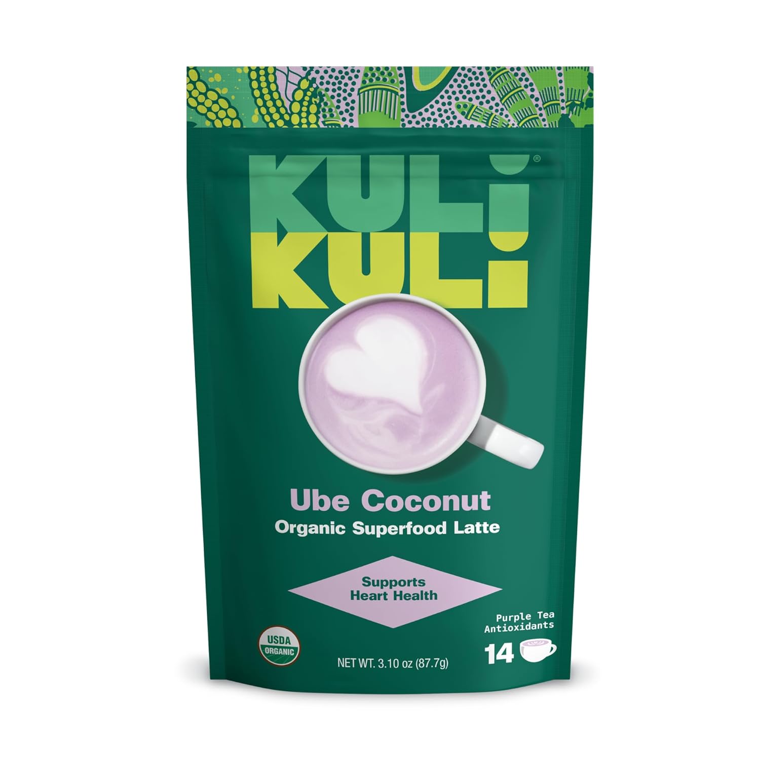 KULI KULI Organic Ube Coconut Superfood Latte, 3.1 OZ