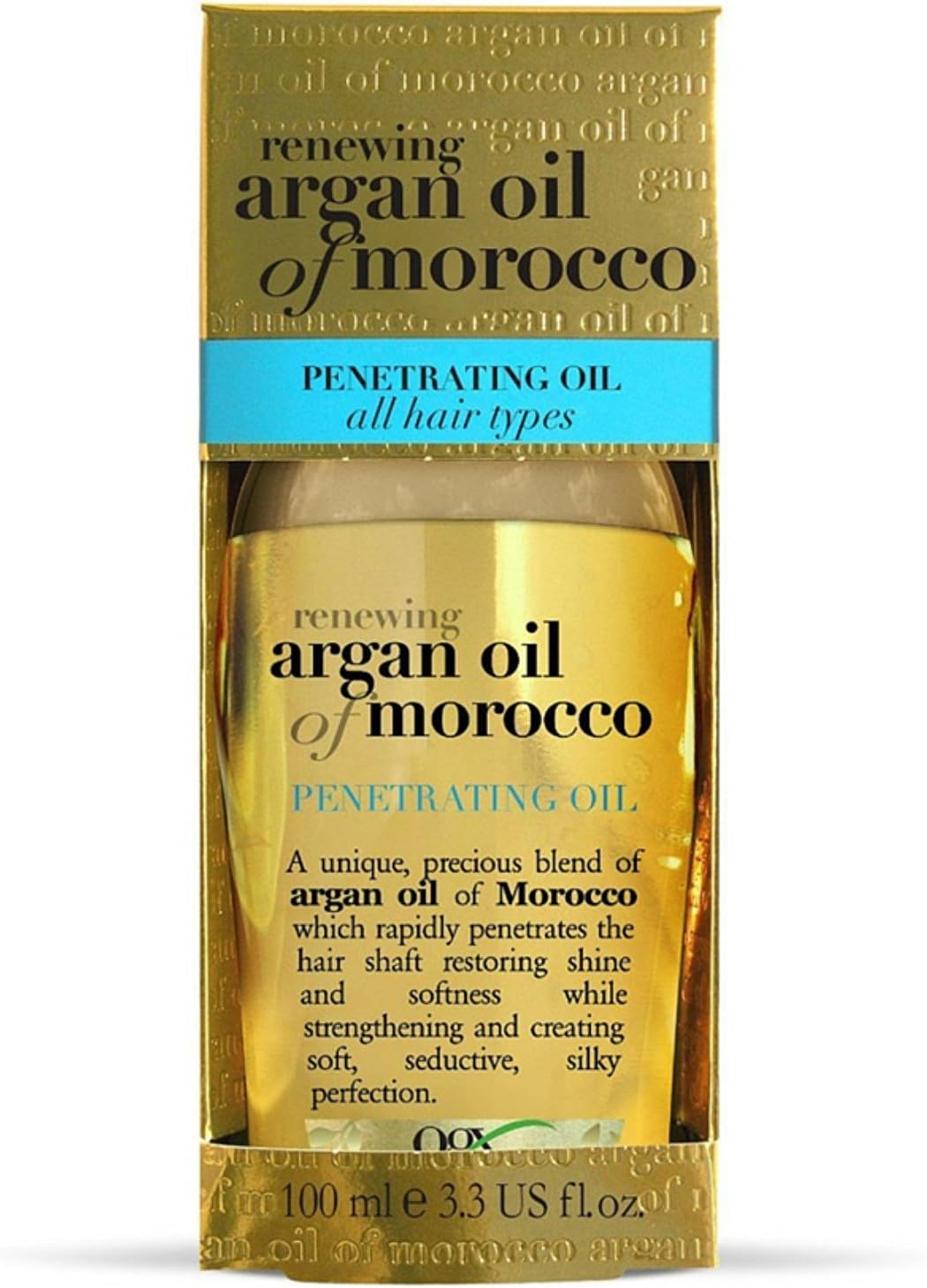 Organix Penetrating Oil, Renewing Moroccan Argan Oil 3.3 oz (Pack of 5)