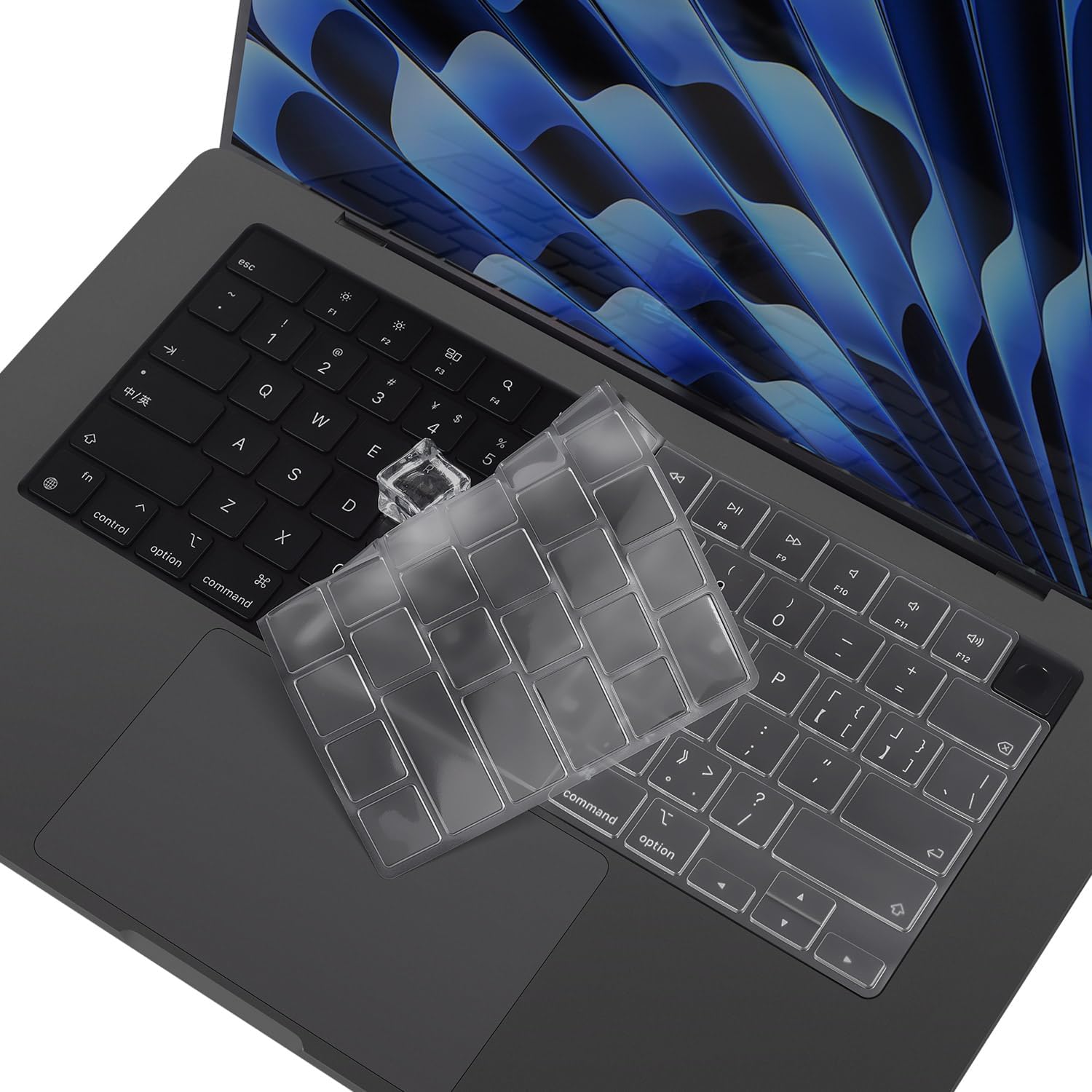 CaseBuy Premium MacBook Air 15 M4 Keyboard Cover for MacBook Air 15 inch M4 M3 Chip A3241 A3114 2025 2024 Released Liquid Retina Display & Touch ID TPU Protector Skin