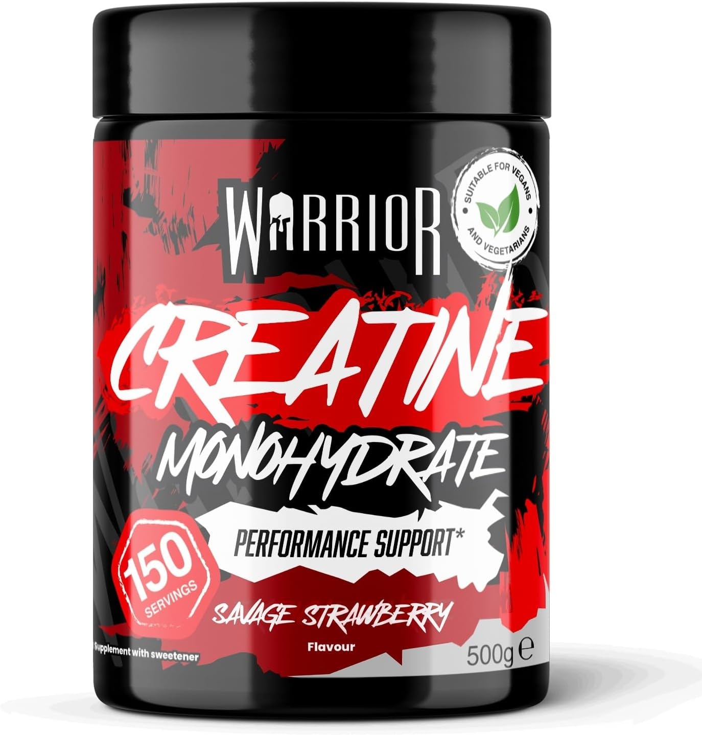 Warrior Creatine Monohydrate Powder 500g Pure Micronised (150 Servings)